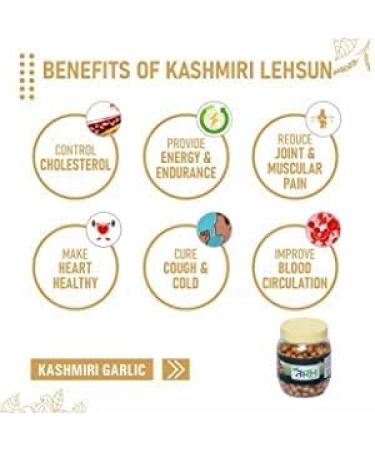 TRH Kashmiri Lehsun Himalayan Single Clove Garlic Kashmiri Lehsun Snow Mountain Garlic Allium sativum - 199gm - Buy Online on GoSupps.com