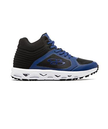 Boombah Men's Ballistic Select Turf Mid Shoes - Multiple Color Options - Multiple Sizes Black/Black/Royal Blue 10.5