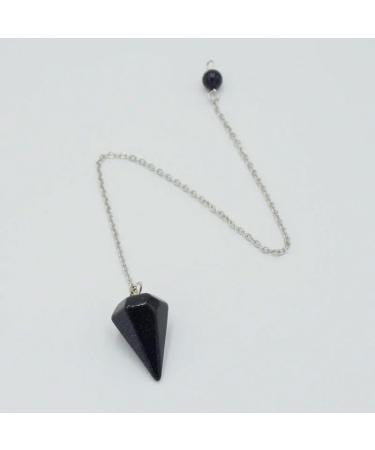 Buy Reiki Pendulum for Men & Women | Natural Stone Amulets | Amethyst & Lapis Lazuli | Meditation Tool | Hexagonal Crystal Gold Sand - Buy Online on GoSupps.com