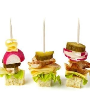 Buy Bamboo Wooden Toothpicks | 1000-Piece Large Round Toothpicks in Clear Box | Sturdy Double-Sided for Parties Appetizers Barbecue & Teeth Cleaning - Buy Online on GoSupps.com