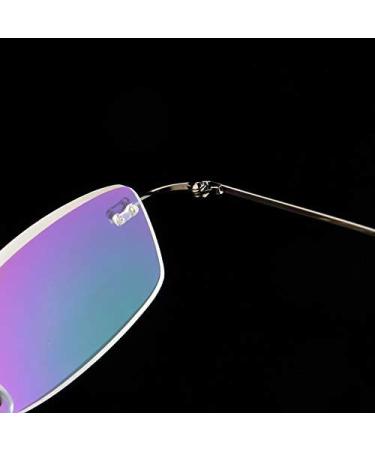 Rongchy Super Light Titanium Myopia Glasses | Stylish -0.50 to -6.00 | Unisex Borderless Nearsighted Glasses in Gray - Buy Online on GoSupps.com