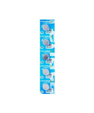 Renata Batteries 389 Silver Oxide Watch Battery (5 Pack)