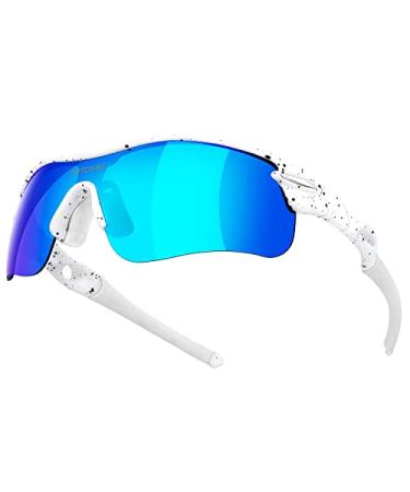 TOTOSALL Cycling Polarized Sports Sunglasses for Men Women,Anti-UV Vipers Style Sunglasses,Running,Golf,Fishing T1