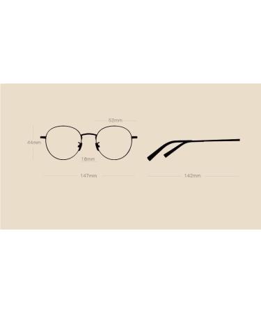 Buy Newada Round Retro Reading Glasses for Women - Oval HD-Flat Metal Blue Light Blocking Purple +1.00 Size - Buy Online on GoSupps.com