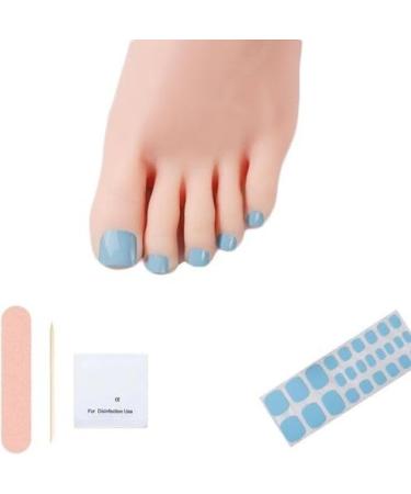 Cmeilau 2024 New Semi-Cured Gel Nail Strips for Toes Firm Gel Nail Strips for Toes Set Ultra Glossy Long-Lasting Waterproof (#BSJ-0062)