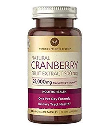 Natural Cranberry Fruit Extract 500mg 60 Rapid Release Capsules