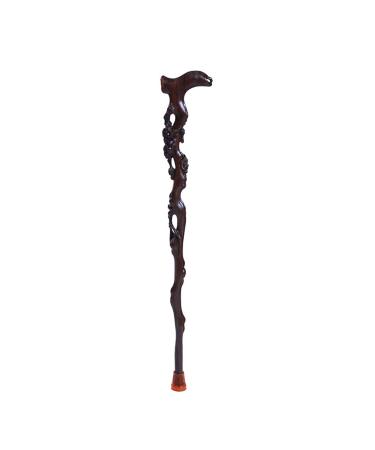 Cane Elderly Crutches Solid Wood Walking Stick Walker Black and Ebony Hollow Carving 89cm Long Available as Needed Truncated by Yourself Beautiful Scenery Bathing in Sunlight