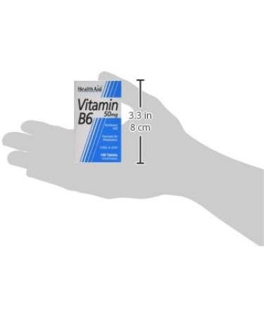 HealthAid Vitamin B6 (Pyridoxine HCl) 50mg - 100 Tablets | Essential Nutrient Supplement - Buy Online on GoSupps.com