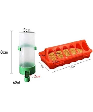 and Water Feeder Set Feed Bucket Duck Feeding Dispenser Bird Watering Bottle Cage Hanging Poultry Waterer for (All) - Buy Online on GoSupps.com