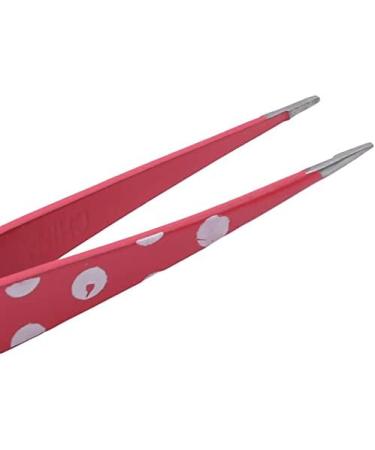U-M 2 pcs Tilting Tweezers Eyebrow Hair Finishing Tools Stainless Steel Dot Printing Hair Removal Tool Clip as shown - Buy Online on GoSupps.com