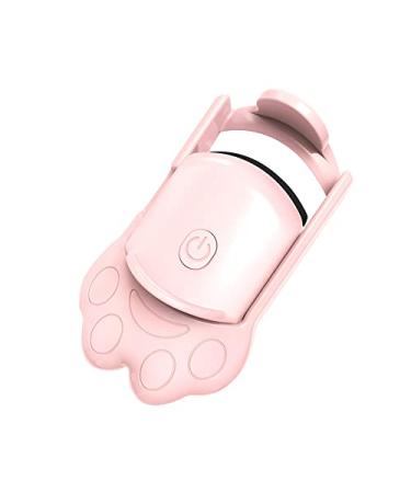 Heated Eyelash Curler Eyelash Curlers with Comb USB Rechargeable Eye Lash Curler with Comb 2 Heating Modes Quick Natural Curling Eye Lashes for Long Lasting (Pink)