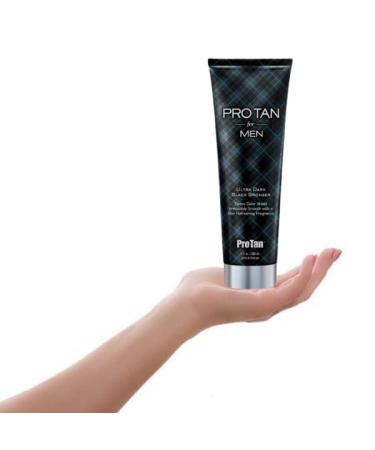 Pro Tan Men's Ultra Dark Black Bronzer - 9 oz Natural Deep Dark Bronzer with Tattoo Color Shield - Buy Online on GoSupps.com