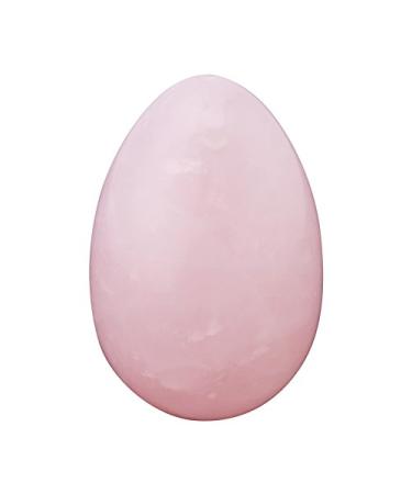 Rose Quartz Jade Egg Shaped Crystal Massage Stone for Healing Recovery Kegel Exercise Gemstone