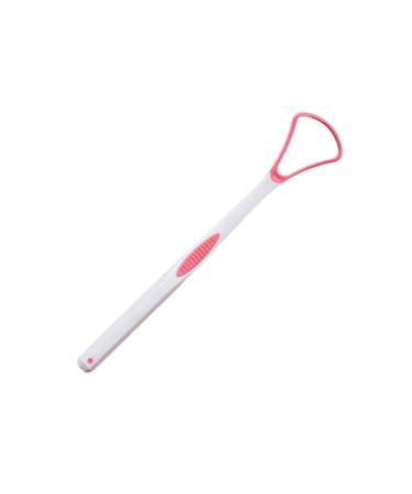 Ioiuskku tongue scraper home hygiene mouth tools soft for adults and children cleaning brush professional universal toothbrush for fresh breath pink
