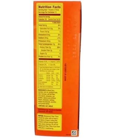 5-Pack Metamucil Fiber Thins Cinnamon - 12ct, 0.77oz per Pack - Buy Online on GoSupps.com