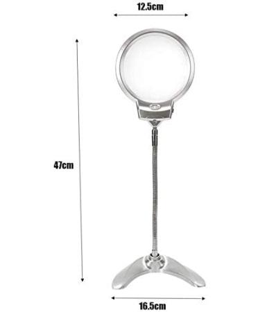Magnifying Glasses Vision aids 2X 6X Magnifiers Desktop Hd Double Lens with Led Lights Old Man Reading Mobile Phone Repair Magnifying Glass Silver Stationery Office Supplies 1PCS Journey - Buy Online on GoSupps.com