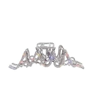 Dark Horse Beauty 2-Piece Large Metal Hair Claw Set for Medium to Thick Hair - Rhinestone Hair Clip in Silver & Gold Combo - Buy Online on GoSupps.com