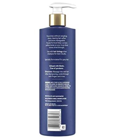 Hair Biology Silver Shampoo & Conditioner Set - 12.8 Fl Oz Bottles with Biotin for Gray & Color Treated Hair - Paraben Free - Pack of 2 - Buy Online on GoSupps.com