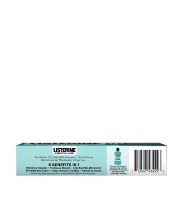 Listerine Essential Care Toothpaste Gel 4.20 oz (Pack of 5) - Oral Care Bundle - Buy Online on GoSupps.com