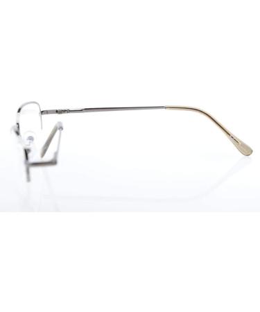 Eyekepper Classic Metal Half Rim Reading Glasses Gunmetal +1.0 Spring Temples for Comfort - Buy Online on GoSupps.com