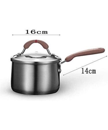Nonstick Milk PanMilk Pan Cooking pots Milk Pan Household Multifunctional Stainless Steel Non-Stick Pan Inner Wall with Scale Label with Glass Cover - Buy Online on GoSupps.com