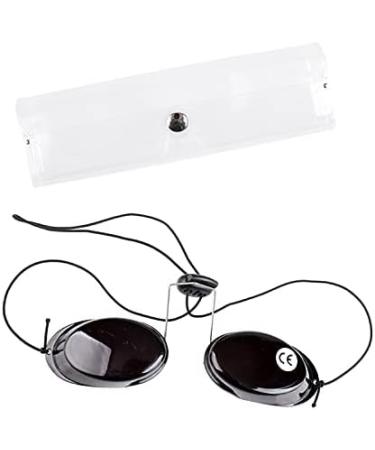 Opaque UV Eye Protection Goggles Glasses Eyeshields with Case for Indoor Sunbed Tanning Bed Light Therapy - Buy Online on GoSupps.com