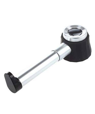 Magnifying 10X Handheld LED Optical Glass Magnifier with Scale Magnifying Jewelry Loupe (Color : Silver Magnification : 10X) Made in China