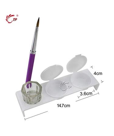 TP Beauty Accessories Tools Nail Art Acrylic Liquid Powder UV Gel Dish Case White Tips Tool