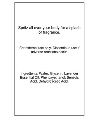 Lavender Essential Oil Body Spray 2 ounces Body Mist for Women with Clean Light & Gentle Fragrance Long Lasting Perfume with Comforting Scent for Men & Women Cologne with Soft Subtle Aroma For 2 Fluid Ounces - Buy Online on GoSupps.com
