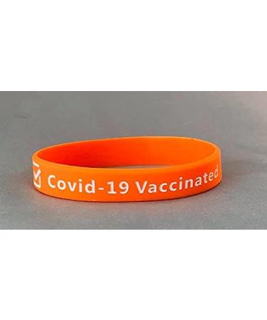 Covid-19 Vaccination Silicone Wristband (White Lettering) - Pack of 5 - Buy Online on GoSupps.com