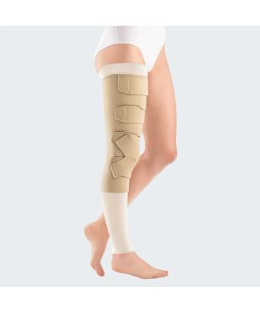 Medi Circaid Juxtafit Essentials Adaptive compression system for the thigh with knee |Size: XL |Left |Extra short |For the emergence of arm lymphedema |Adjustable compression print XL - Links