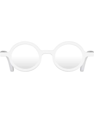 LONDON MOLE Round Reading Glasses | White Frames | Stylish Men's Women's Unisex Readers 1.0x - Buy Online on GoSupps.com
