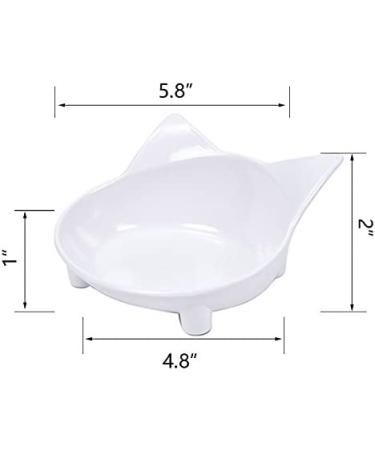 Lorde Shallow Cat Food Bowls Set of 2 - Non-Slip Wide Cat Dish for Whisker Fatigue Relief - White/Pink - Buy Online on GoSupps.com