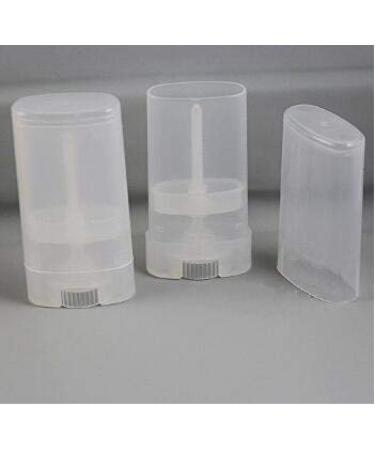 15 ml Transparent Empty Plastic Oval Deodorant Container - Lip Gloss Balm Tubes for DIY Lip Balm & Lipstick (Pack of 10) - Buy Online on GoSupps.com