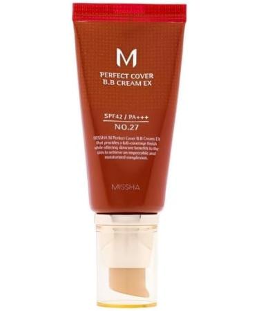 MISSHA - BB Perfect Cover EX SPF42 PA+++ 50ml | Impeccable Coverage | UVA/UVB Sun Protection | Radiant and Even Skin Brown 1 ml - Buy Online on GoSupps.com