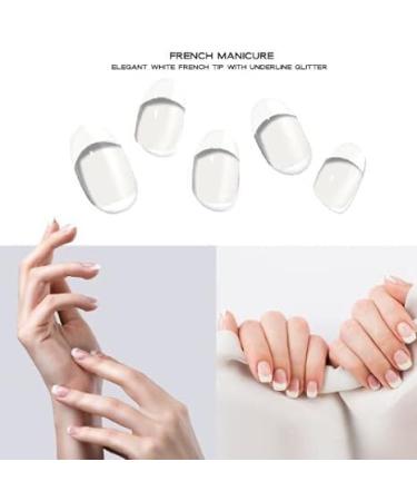 Buy UV Gel Nail Film - 20 Thin Polish Strips + File & Skin Sticks | UVNails White French Line - International Shipping Available - Buy Online on GoSupps.com