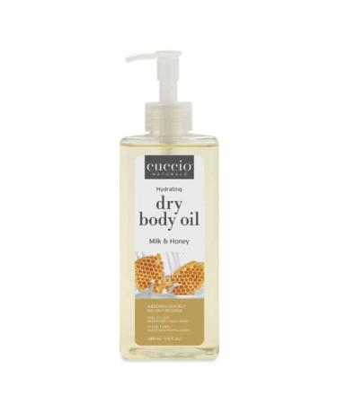 Cuccio Naturale Hydrating Dry Body Oil Milk & Honey Fast Absorbing Non Greasy Moisturizer for Comforted Soft Skin 15.5 fl oz