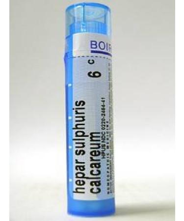 Hepar Sulphuris Calcareum 6C - Homeopathic Medicine for Painful & Hoarse Dry Cough (80 Pellets)