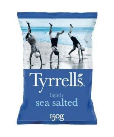 TYRRELL'S - Smooth Lightly Salted Chips 150G - Pack of 4 - free delivery