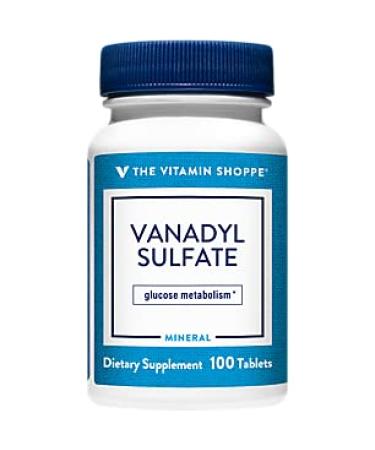 The Vitamin Shoppe Vanadyl Sulfate 2MG Trace Mineral (Vanadium) Supports Glucose Metabolism Once Daily (100 Tablets)
