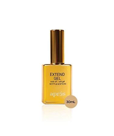 Apres Nail Extend Gel Gold Bottle | 30ml | Premium Quality | Soft Gel, Gel-X Tips Adhesive, Easy Application, Easy Removal, Soak Off, Applicator Included | 2022 Version