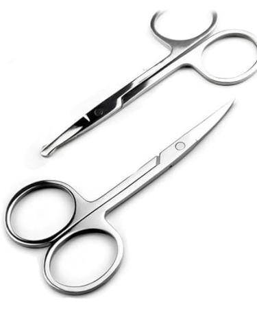 Professional Facial Hair Grooming Scissors Kit - Eyebrow Nose Mustache & Beard Trimmers for Men & Women - Buy Online on GoSupps.com