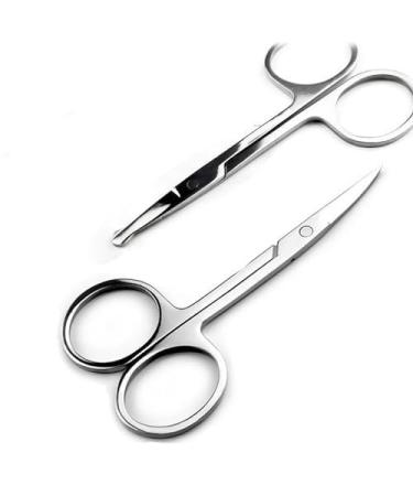 Facial Hair Small Grooming Scissors For Men Women - Eyebrow Nose Hair Mustache Beard Eyelashes Ear Trimming Kit