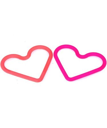 Haarlersliebst Silicone Hair Ties - 8 Premium Rubber Heart Hair Accessories in Pink for Men Women & Girls - Ultra Strong Hold & Storage Box Included - Buy Online on GoSupps.com