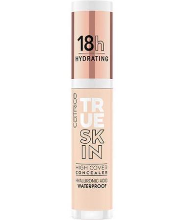 Catrice | True Skin High Cover Concealer | Waterproof & Lightweight for Soft Matte Look | Contains Hyaluronic Acid & Lasts Up to 18 Hours | Vegan, Cruelty Free, Gluten Free (001 | Neutral Swan)