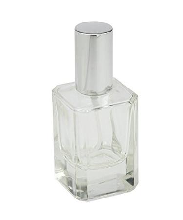 Kosmetex cubic atomizer bottle 50ml for square perfume facial toner empty with atomizer small silver