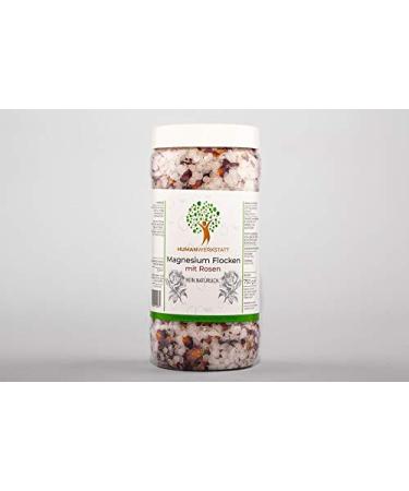 HUMANWERKSTATT Magnesium Flakes with Rose Petals 750g - Premium Relaxation & Wellness | Shop Internationally - Buy Online on GoSupps.com