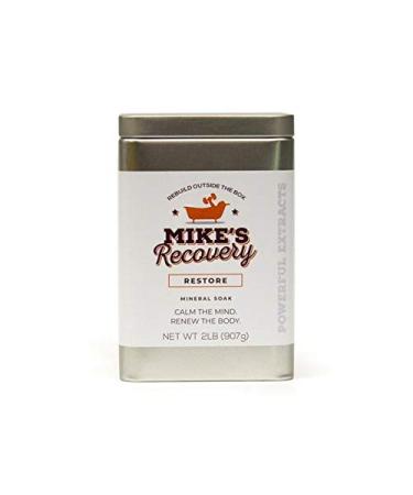 Mike's Recovery 2lb Classic Tin Mineral Soak- Bath Salt Restore - Mikes Recovery (Restore)