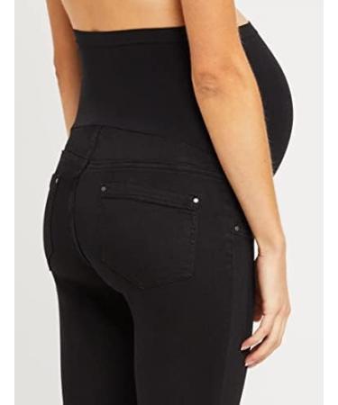 Motherhood Maternity Indigo Blue Stretch Belly Ankle Denim Jeggings - Black Wash - Buy Online on GoSupps.com