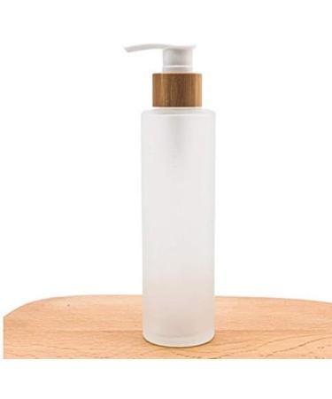 1PCS 150ml/5oz Frosted Glass Pump Bottles Empty Refillable Press Pump Bottle with Bamboo Pump Head Toiletries Storage Containers for Shampoo Essential Oils Shower Gel Hand Wash Lotion Dispenser - Buy Online on GoSupps.com